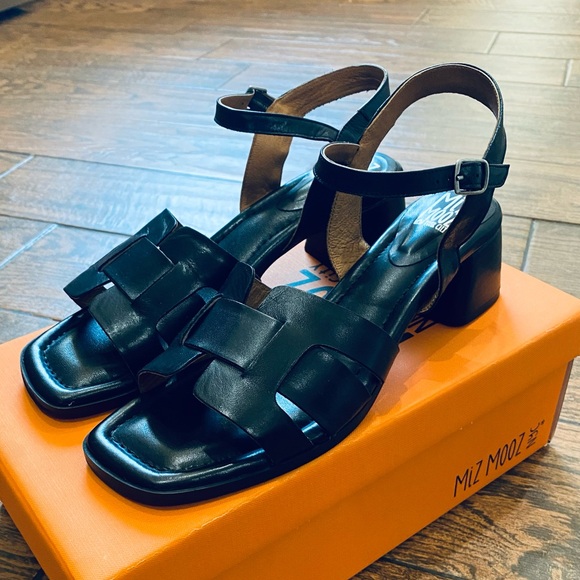 Miz Mooz Black Leather Oakley Sandals - Picture 4 of 15